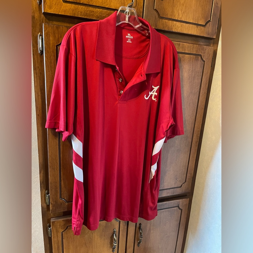Knights Apparel Red University of AlabamaPolo with White Side Panels